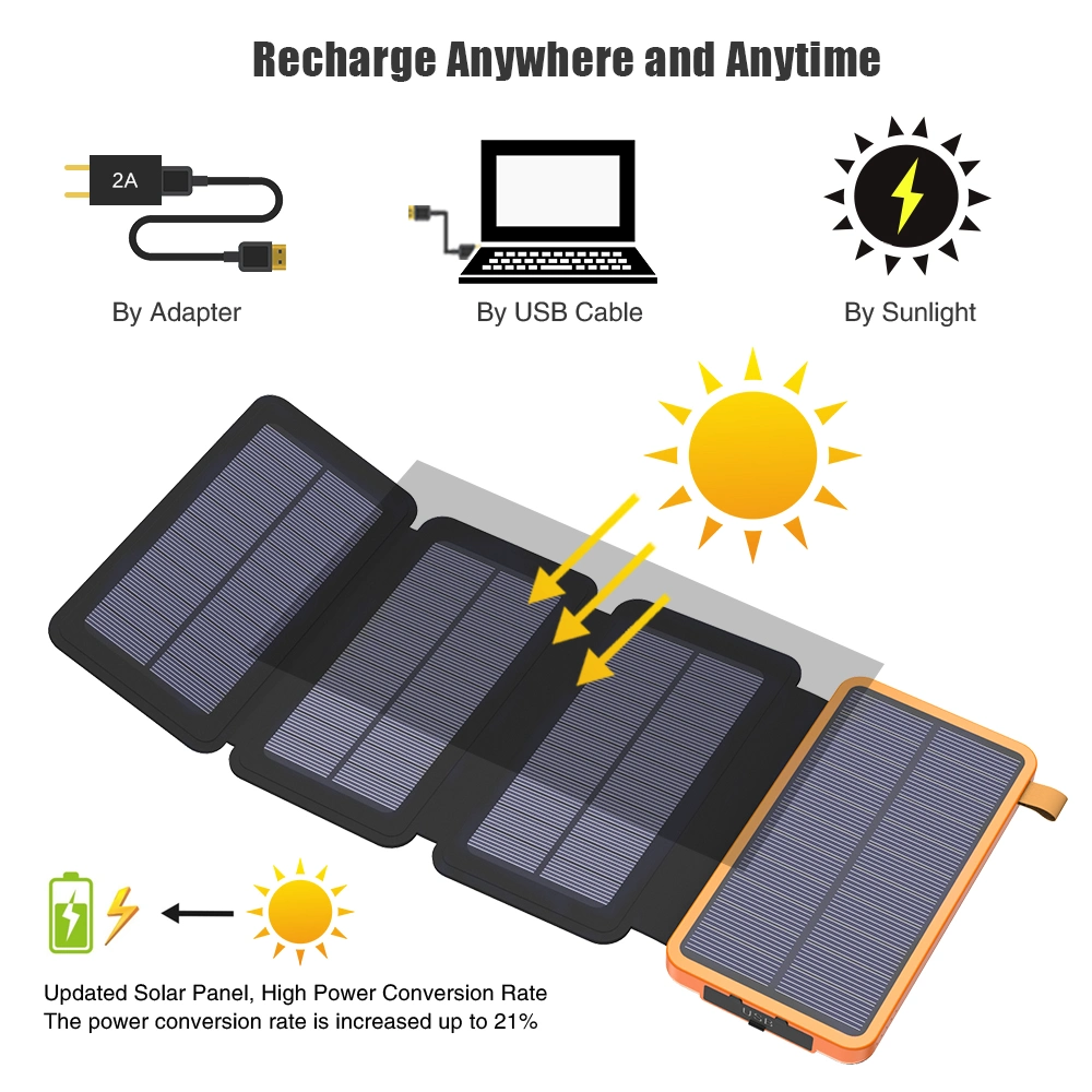 Power Bank Solar Panel Portable Charger External Battery Universal