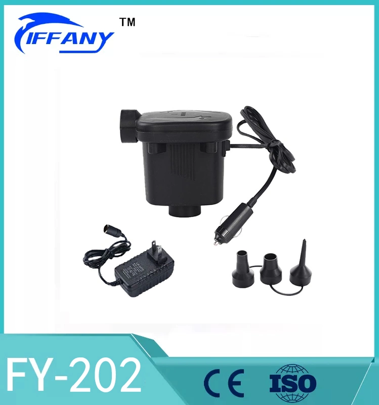 Two Way Electric Air Pump Electric OEM 12V Standard Inflatable Boat and Air Bed Low Pressure